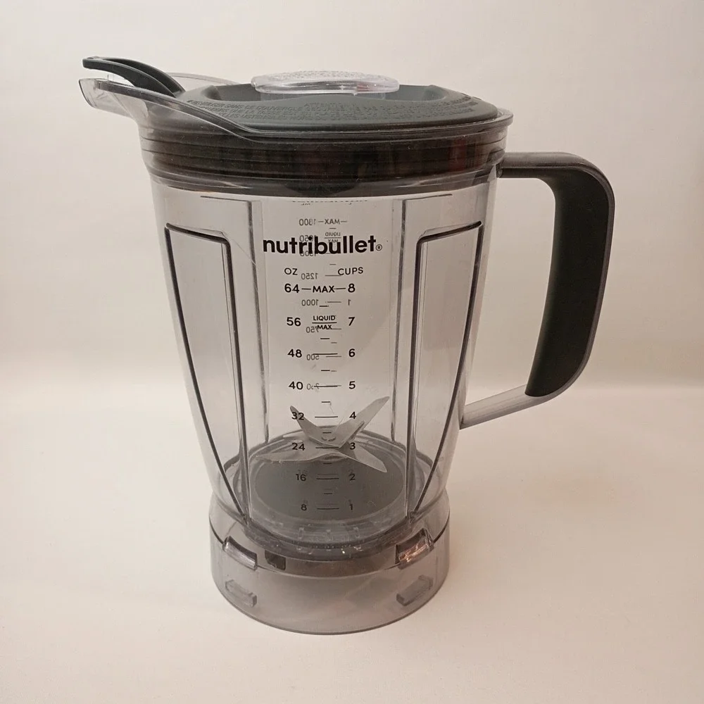 NutriBullet Blender Replacement 64oz 8-Cup Pitcher with Lid, Clean